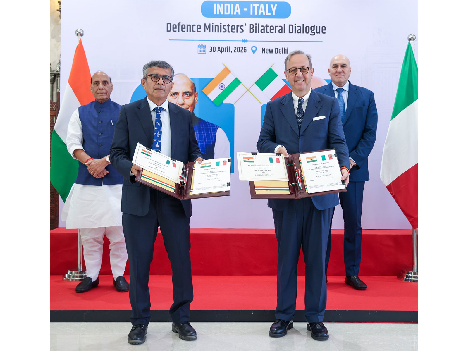 India, Italy exchange Bilateral Military Cooperation Plan for 2026–27 (Photo/X@rajnathsingh)
