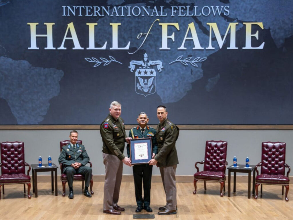 India’s Chief Of Army Staff General Dwivedi Inducted Into US Army War College International Hall Of Fame
