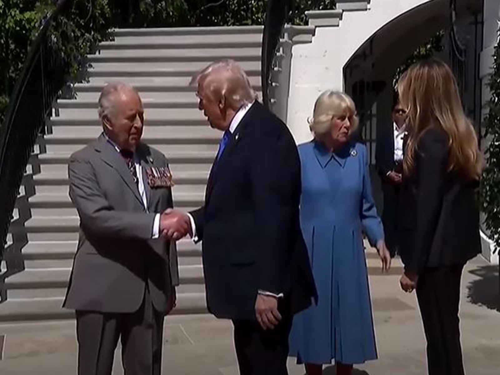 US President Donald Trump and First Lady Melania Trump bid farewell to King Charles III and Queen Camilla (Photo/Reuters)