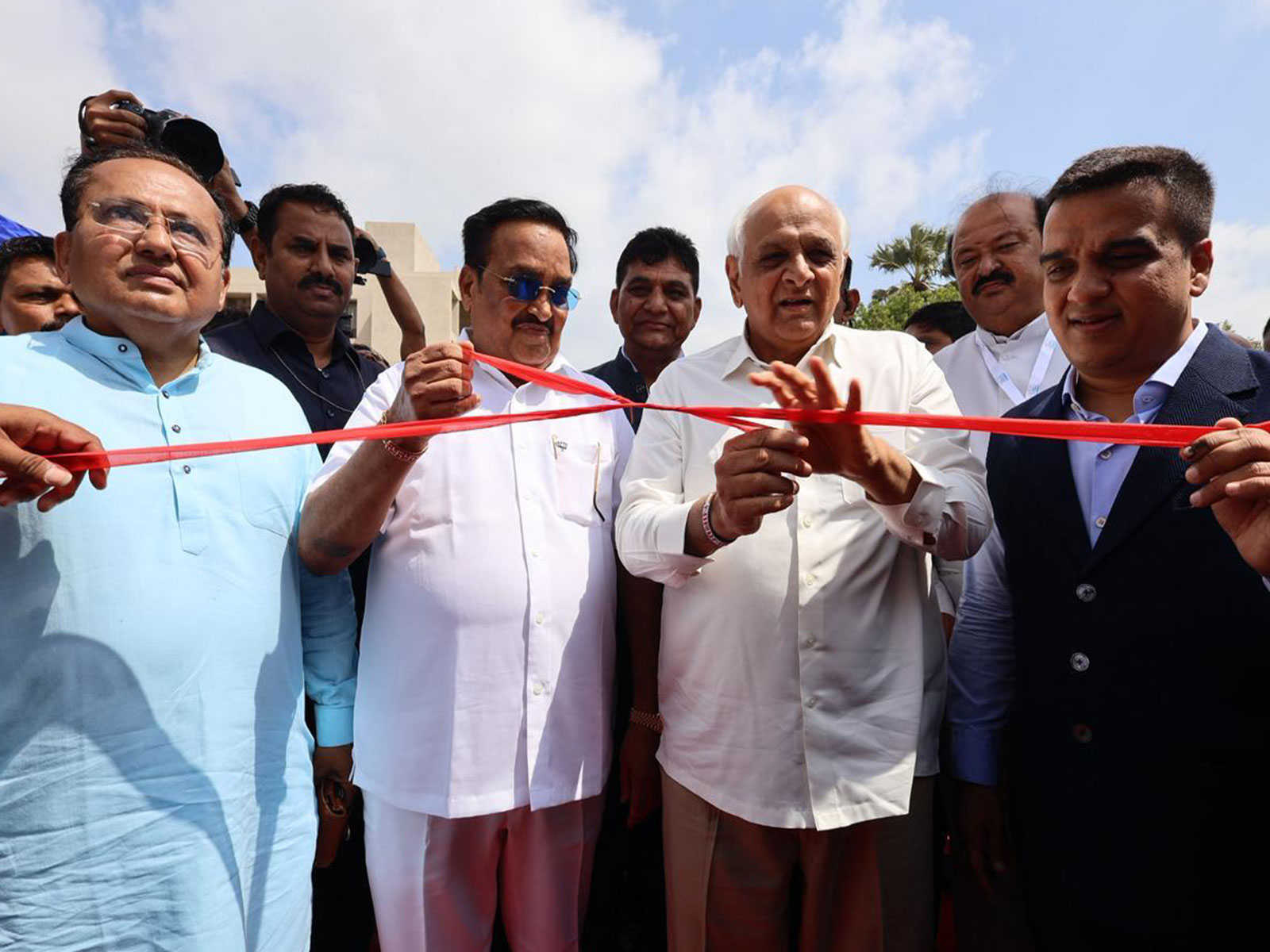 Gujarat Chief Minister Bhupendra Patel inaugurated the five-day Vibrant Gujarat Regional Exhibition (Photo/ANI)
