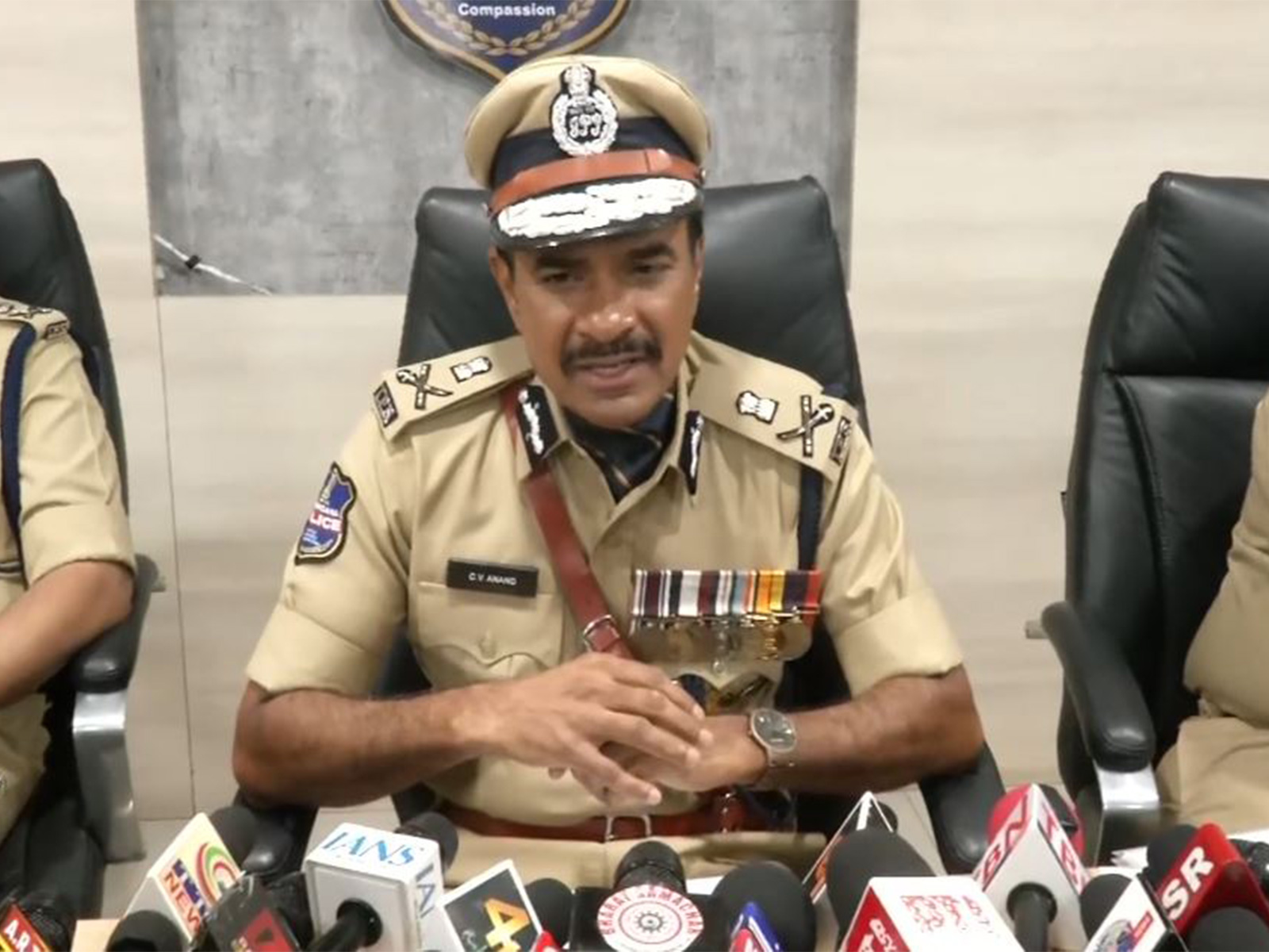C.V. Anand assumed charge as the DGP of Telangana (Photo/ANI)
