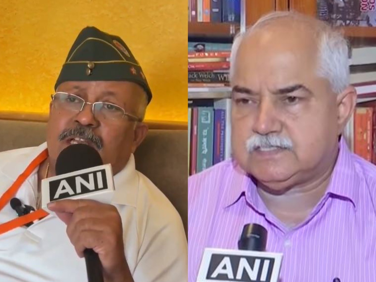 Major General P Vivekanandan (Retd) and former DG BRO Rajeev Chaudhary (Photo/ANI)