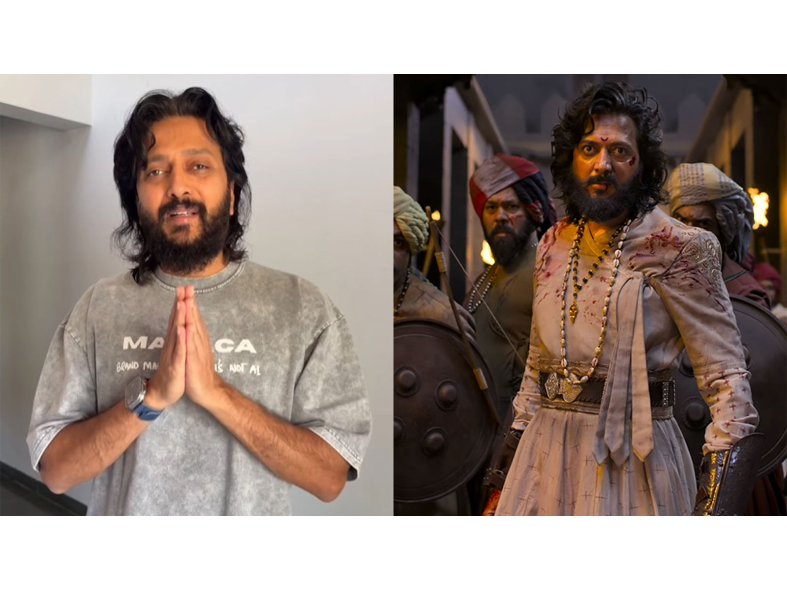 Retiesh Deshmukh (L) A snip from trailer (R) (Photos/instagram/@riteishd)