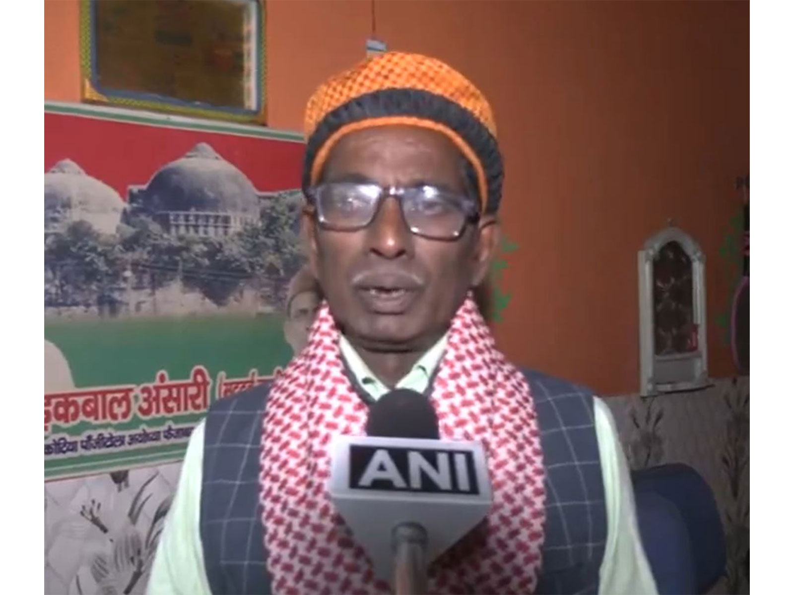 Former plaintiff in the Babri Masjid-Ram Janmabhoomi case, Iqbal Ansari (Photo/ANI)