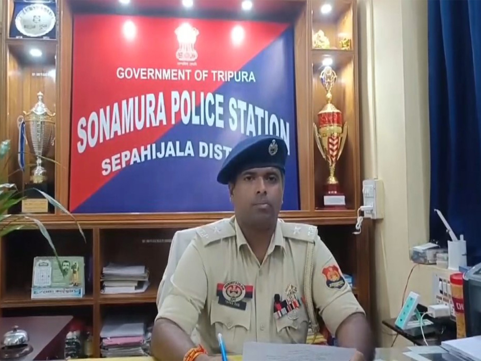 Officer-in-Charge (OC), Tapas Das (Photo/ANI)