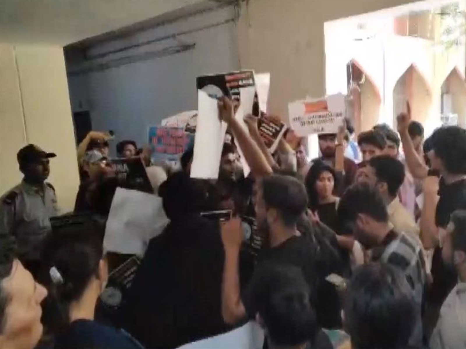 AISA holds protest against RSS-linked event at Jamia Millia Islamia (Photo/AISA Jamia)