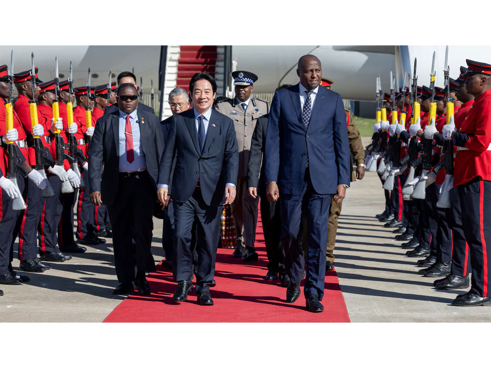 Taiwan President Lai Ching-te arrives in Eswatini for a diplomatic visit aimed at strengthening bilateral ties amid tensions with China. (Photo/Reuters)