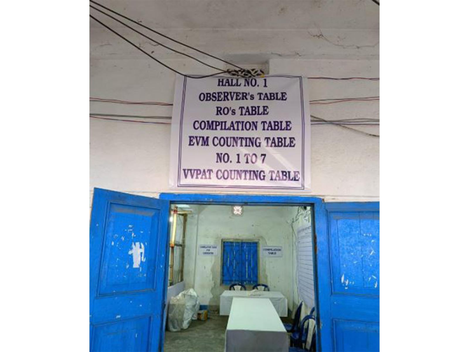 Counting arrangements completed at Mekhliganj Higher Secondary School in Coochbehar district, the designated centre for 1–Mekhliganj Assembly Constituency ahead of counting day on May 4 (Photo: x/@ECISVEEP)