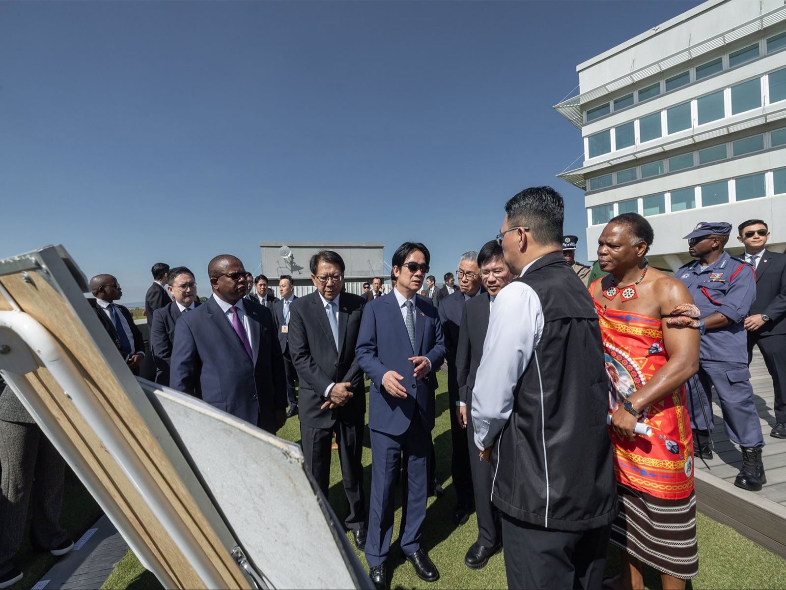  Taiwan's President briefed on the Taiwan Industrial Innovation Park & strategic oil reserve facility in Eswatini (Photo/ X@ChingteLai)