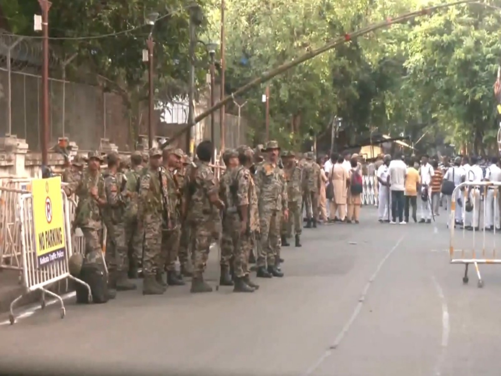 Visuals from Sakhawat Memorial College counting centre in Bhabanipur (Photo/ANI)
