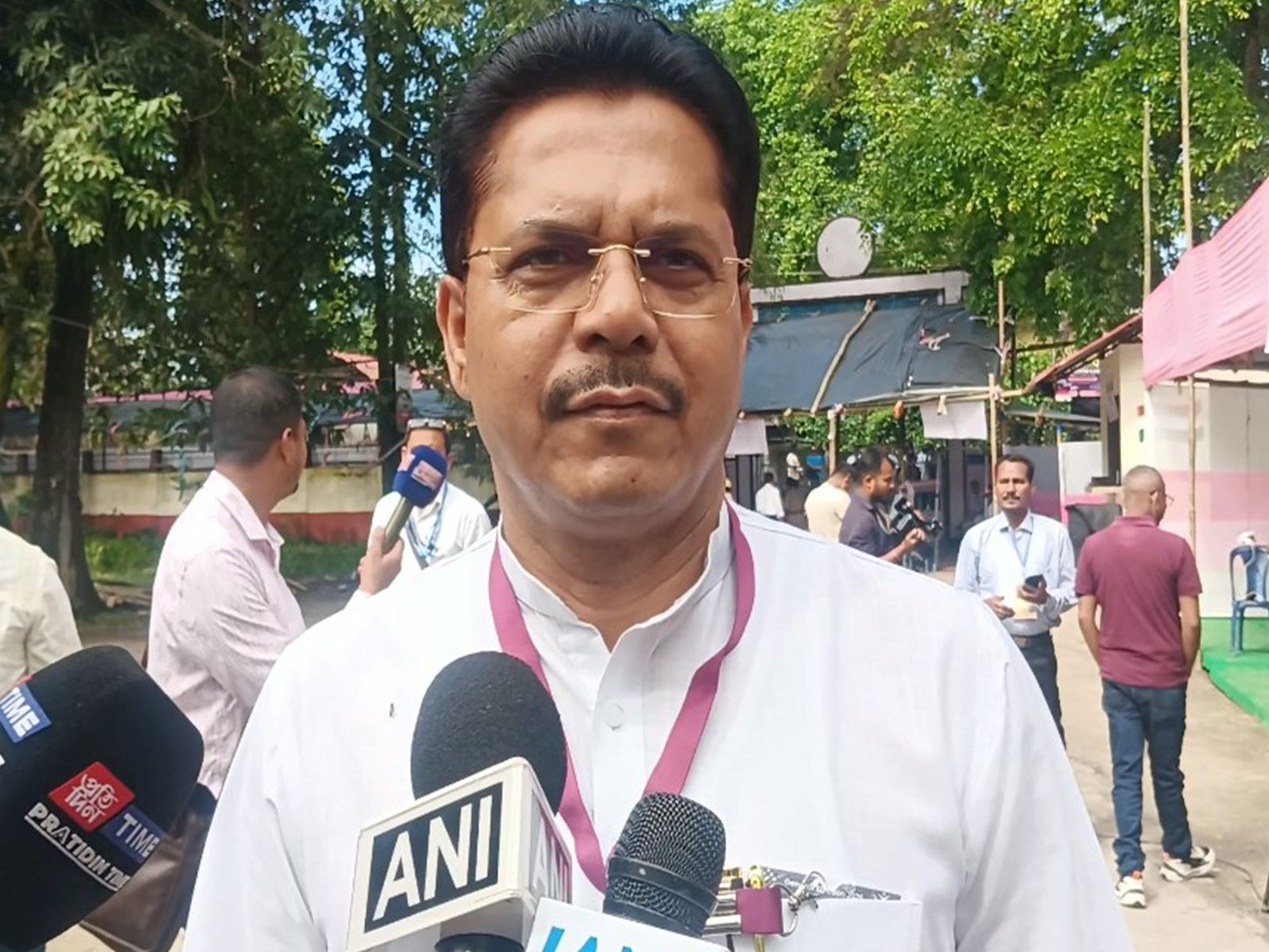 Bharatiya Janata Party candidate from Bihpuria Bhupen Kumar Borah (Photo/ANI)