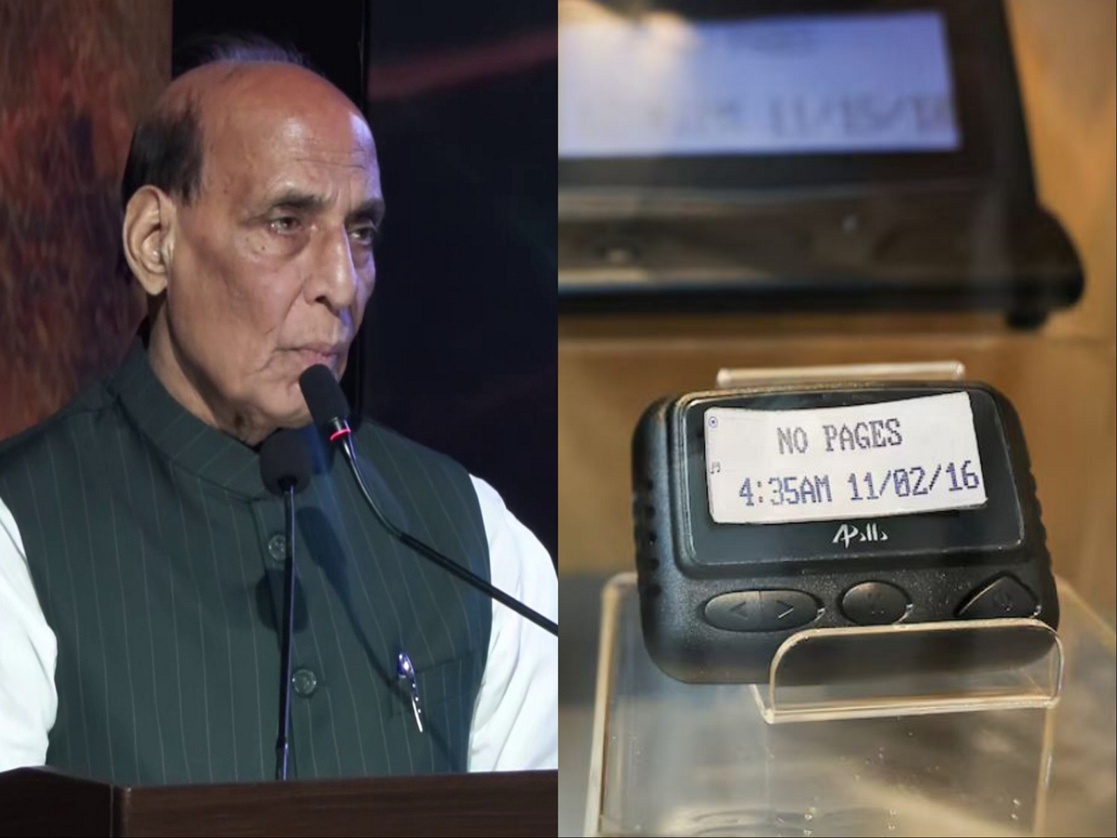 Defence Minister Rajnath Singh referred to Israel’s “Op Grim Beepers” (Photo/ ANI)