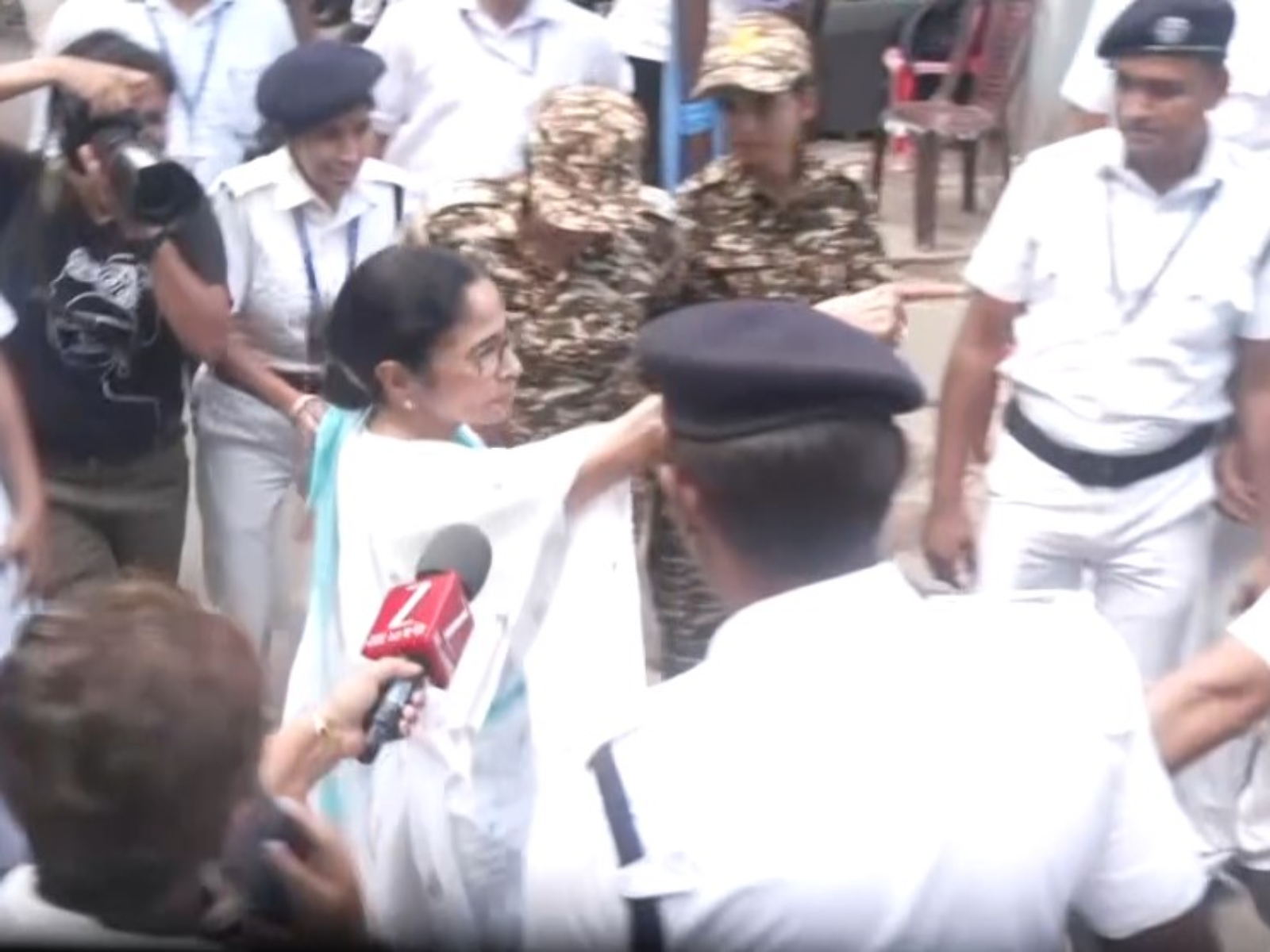 West Bengal CM Mamata Banerjee at Sakhawat Memorial counting hall (Photo/ANI) West Bengal CM Mamata Banerjee at Sakhawat Memorial counting hall (Photo/ANI)
