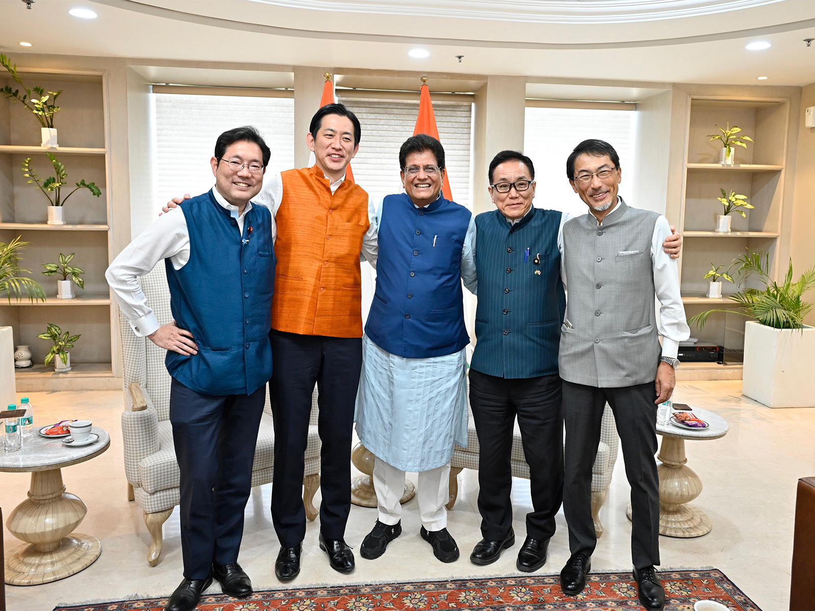 Union Minister Piyush Goyal with Japanese delegation led by Takayuki Kobayashi (Photo/X@PiyushGoyal)