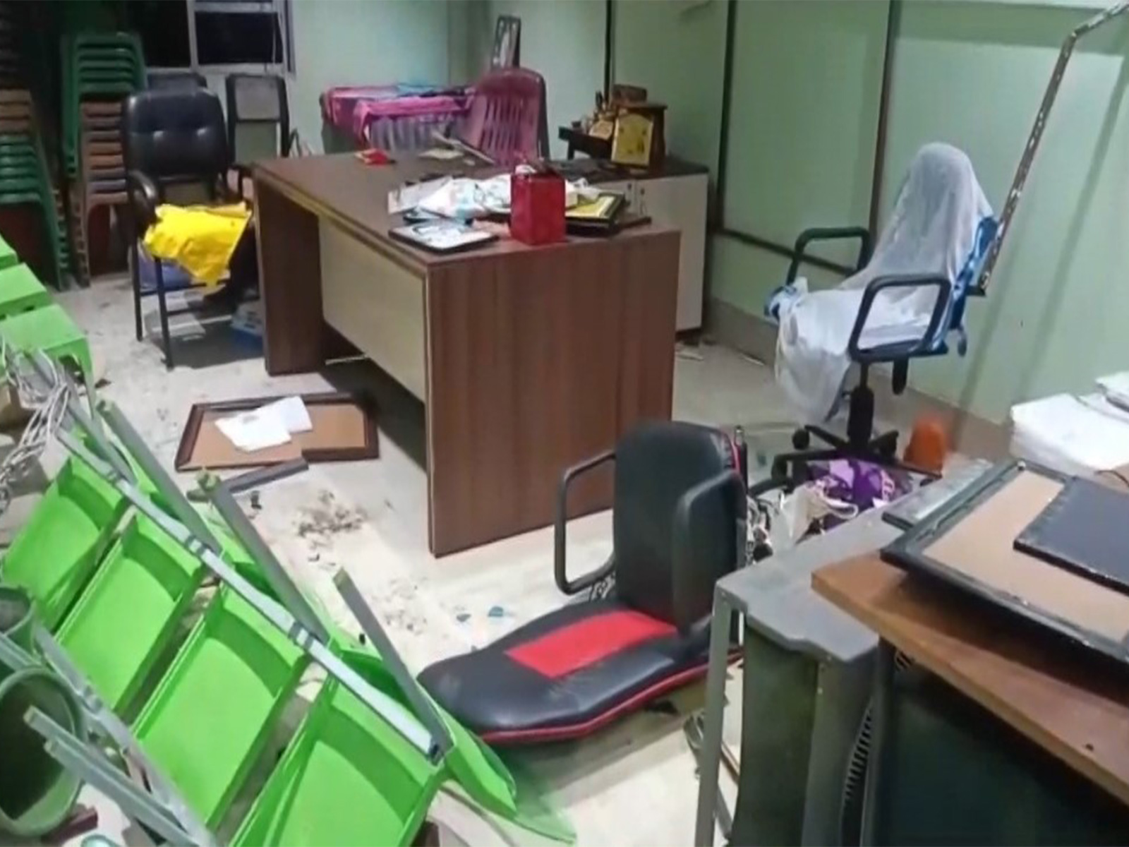 Visuals from the TMC office in Asansol (Photo/ANI) Visuals from the TMC office in Asansol (Photo/ANI)