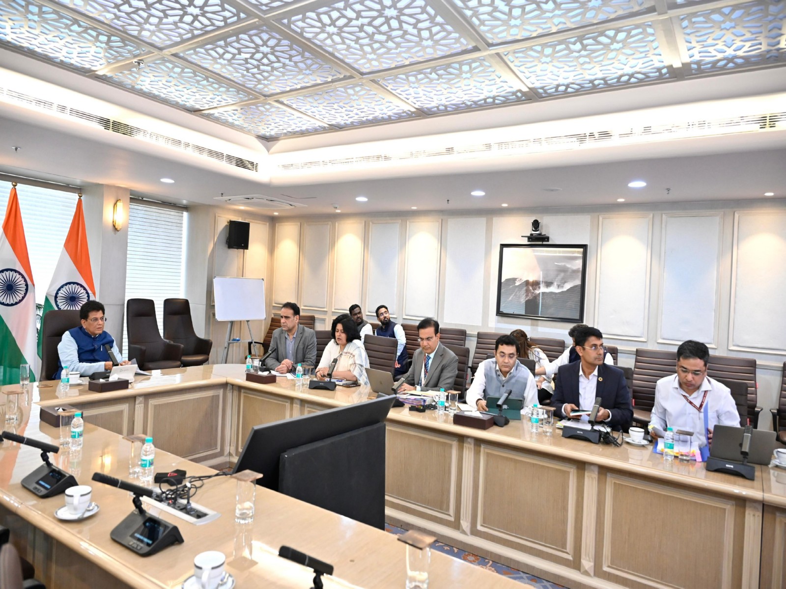 Piyush Goyal meets officials to review FTA progress. (Photo-X/@PiyushGoyal)