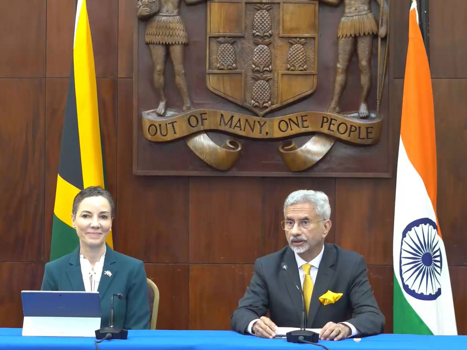 External Affairs Minister S Jaishankar with Jamaica’s Foreign Minister Kamina Johnson Smith (Photo: X/@DrSJaishankar)