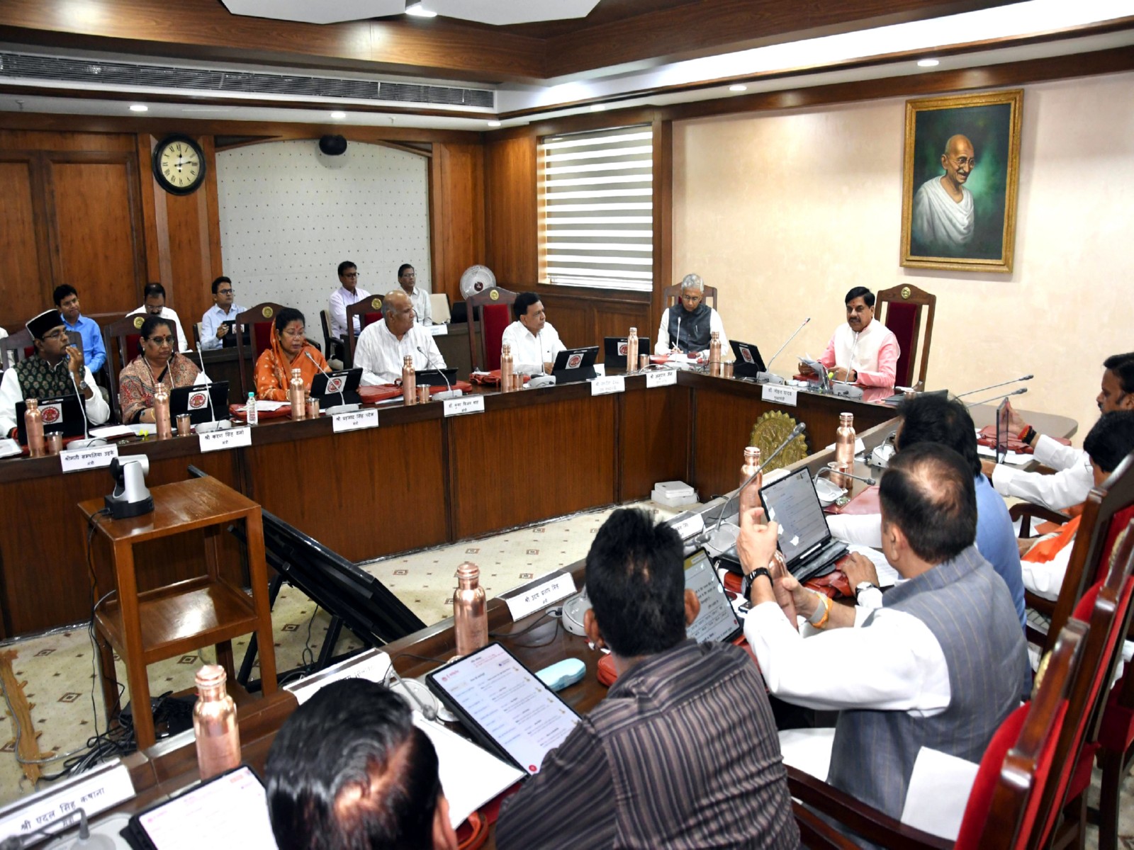MP CM Mohan Yadav is chairing the cabinet meeting (Photo/DPR) MP CM Mohan Yadav is chairing the cabinet meeting (Photo/DPR)