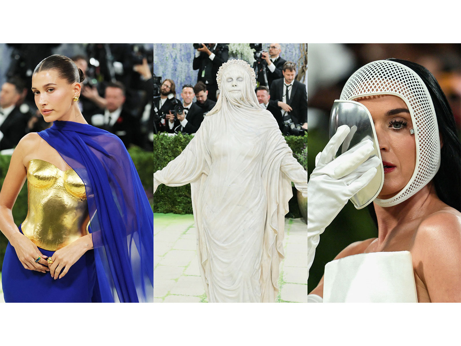 Hailey Bieber, Heidi Klum, Katy Perry (Photo/Reuters)