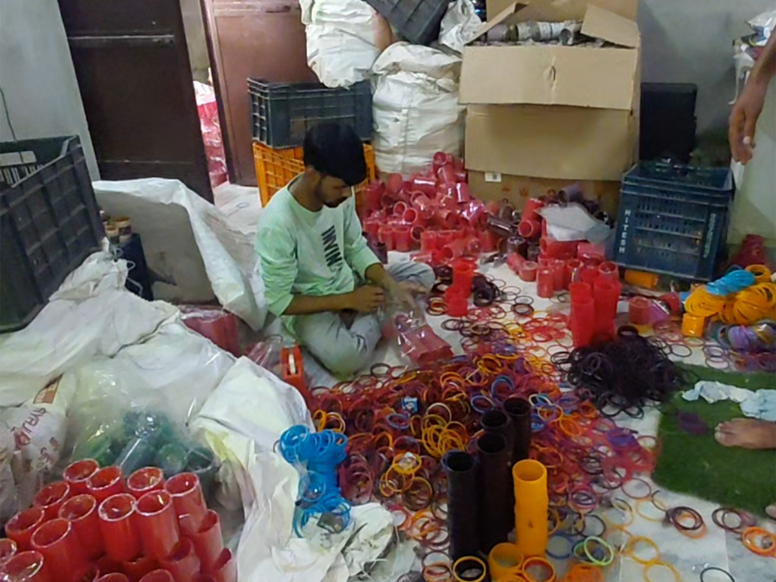 A still from bangle industry in Rajasthan’s Pali district (Photo/ANI) A still from bangle industry in Rajasthan’s Pali district (Photo/ANI)