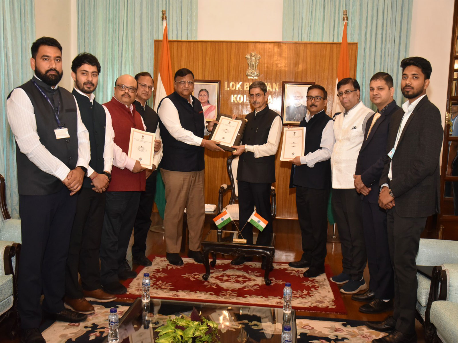 Chief Electoral Officer, West Bengal and Officers of ECI met the Governor of West Bengal at Lok Bhavan(Photo/ANI) Chief Electoral Officer, West Bengal and Officers of ECI met the Governor of West Bengal at Lok Bhavan(Photo/ANI)