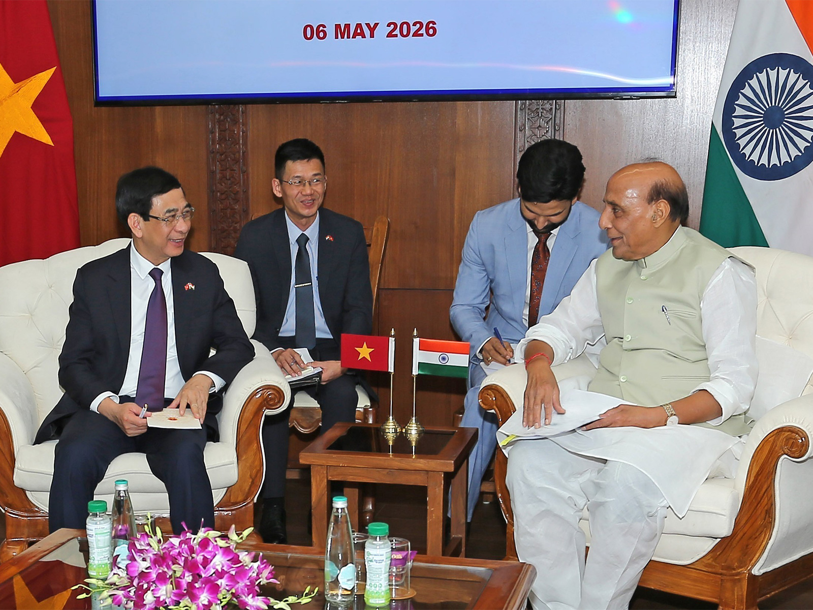 Defence Minister Rajnath Singh holds bilateral talks with Vietnam Deputy PM (Photo/ Ministry of Defence)