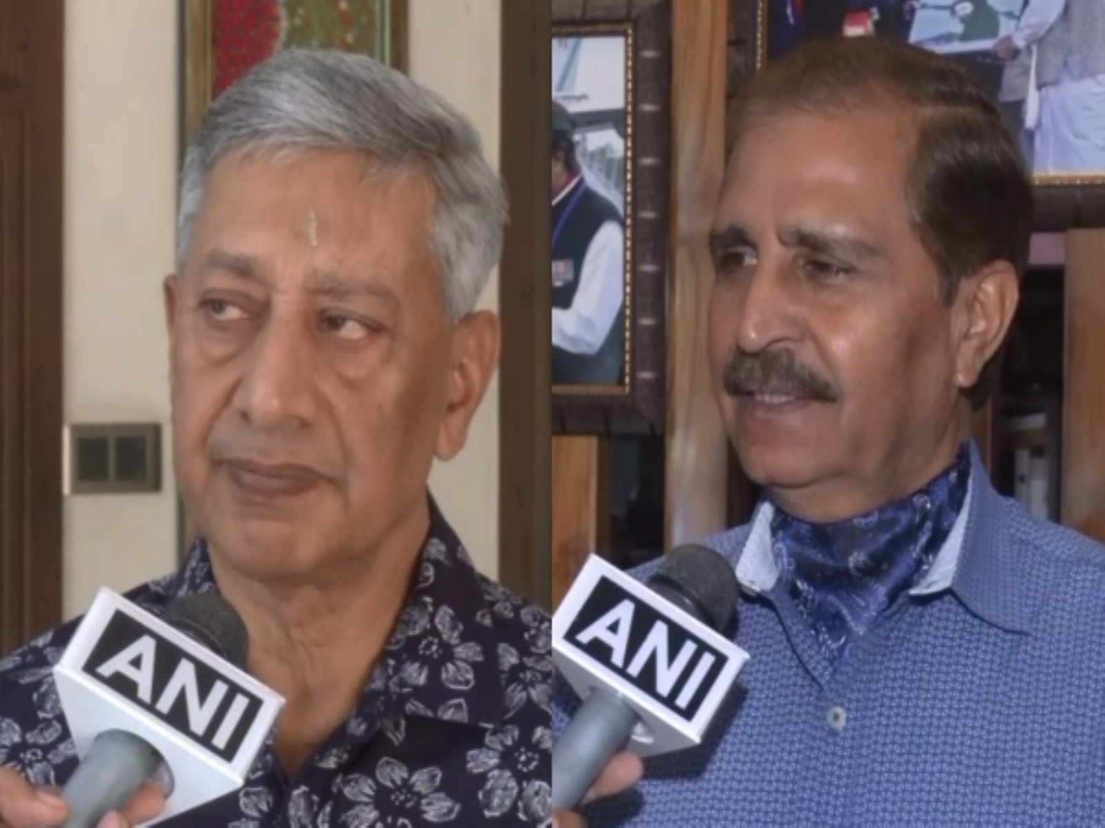 Former J-K DGP Shesh Paul Vaid and Lt General (Retd)Rakesh Sharma (Photo/ANI)
