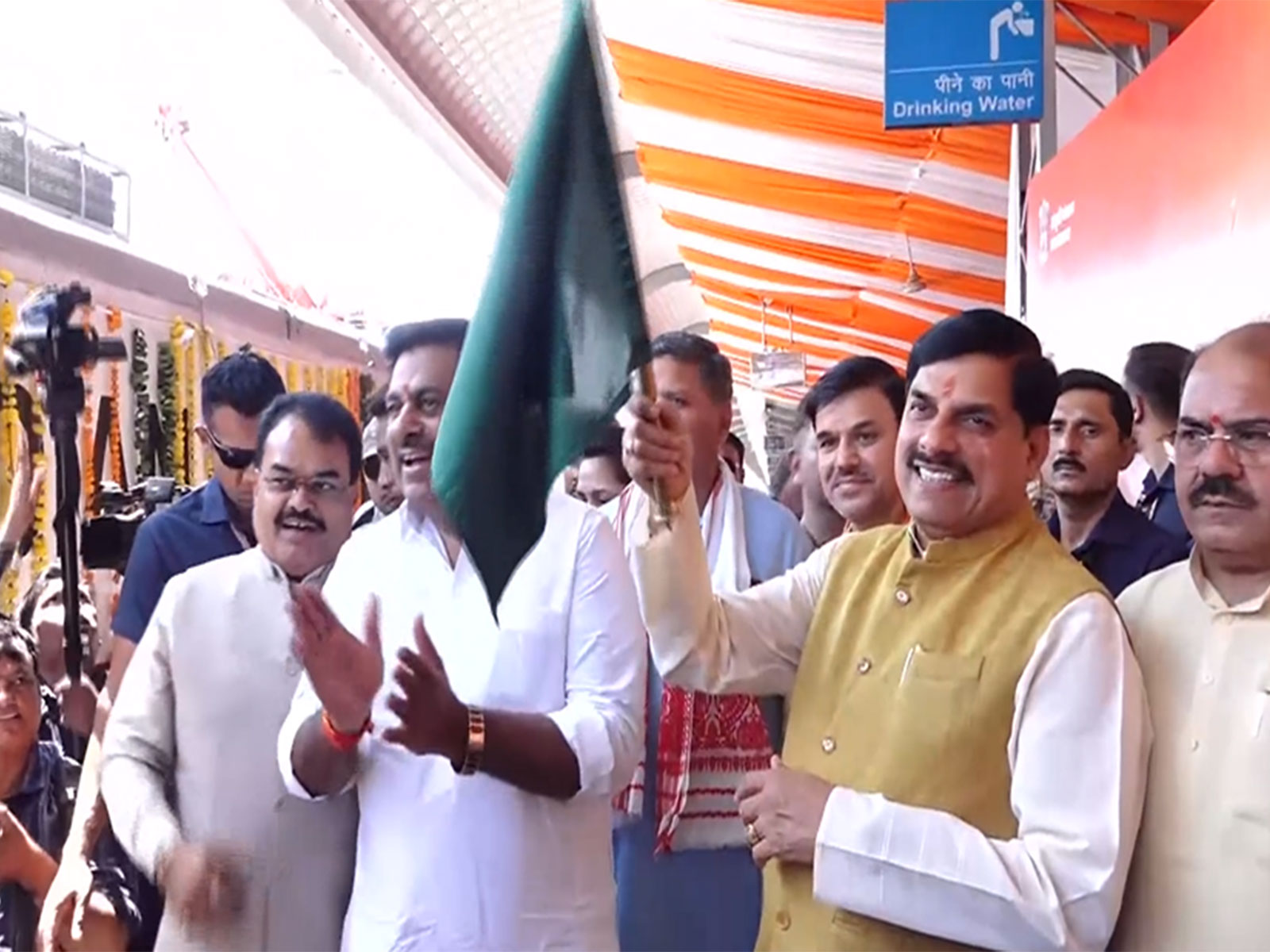 MP CM Mohan Yadav is flagging off the ‘Somnath Swabhiman Yatra’ from Bhopal (Photo/ANI)