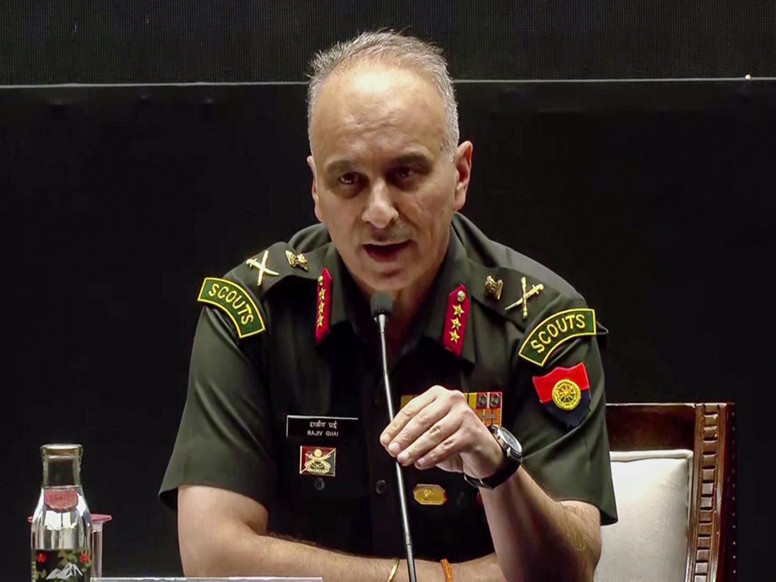 Lt Gen Rajiv Ghai addresses press conference over Operation Sindoor anniversary (Photo/ANI) Lt Gen Rajiv Ghai addresses press conference over Operation Sindoor anniversary (Photo/ANI)