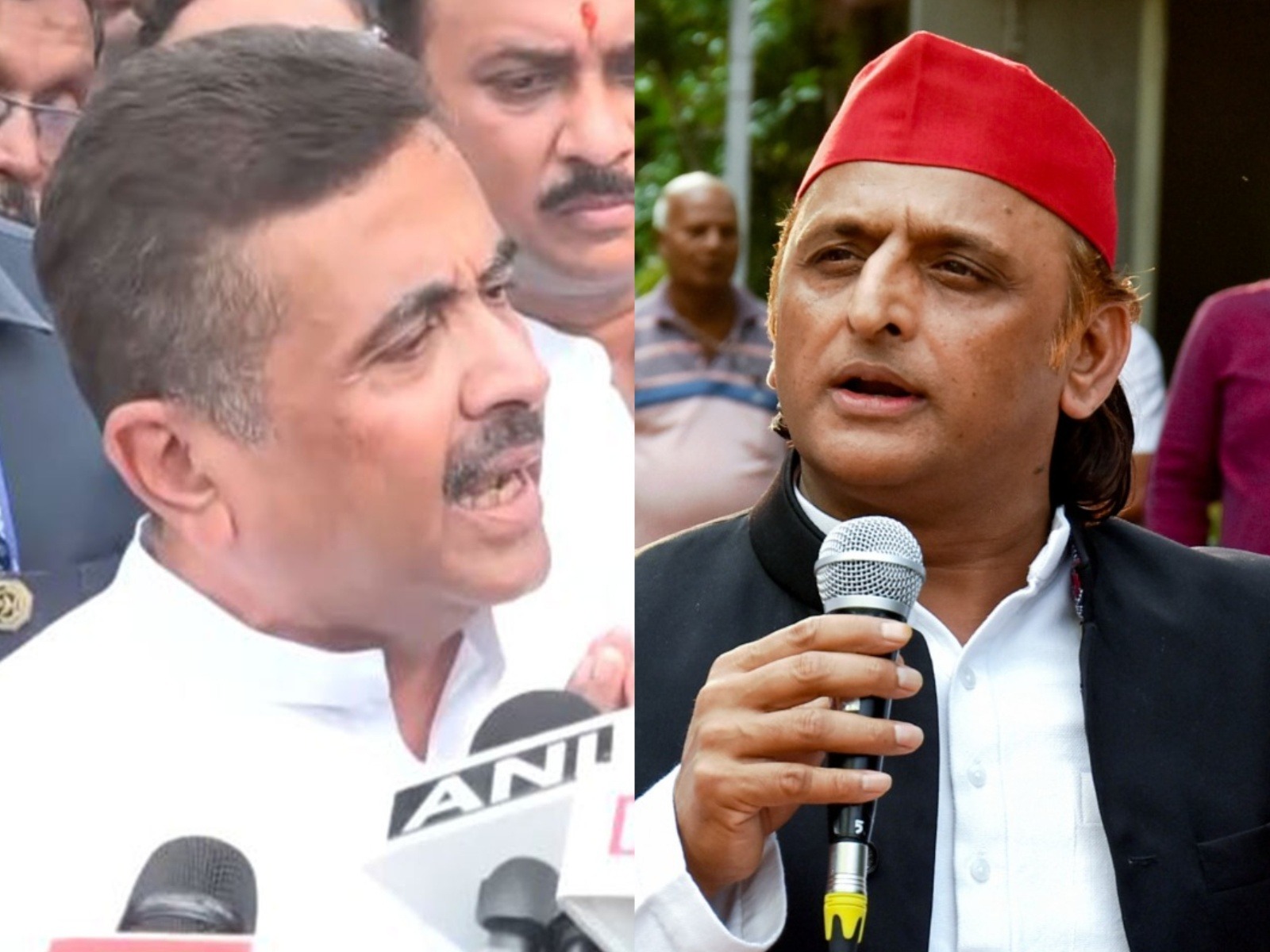 BJP leader and Leader of Opposition in West Bengal Assembly Suvendu Adhikari and SP chief Akhilesh Yadav (Photo/ANI) BJP leader and Leader of Opposition in West Bengal Assembly Suvendu Adhikari and SP chief Akhilesh Yadav (Photo/ANI)