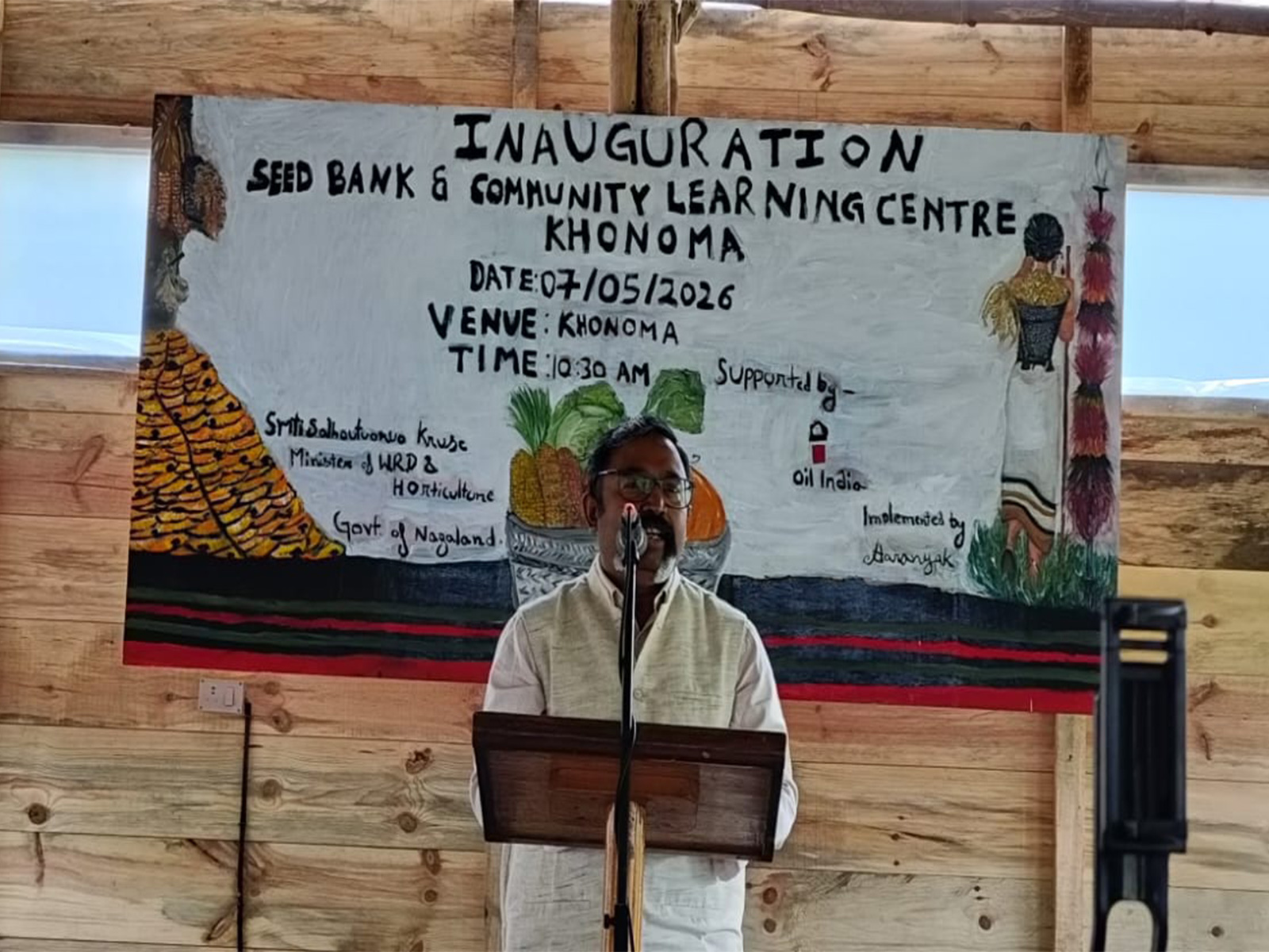 Seed Bank & Community Learning Centre inauguration in Khonoma (Photo/ANI) Seed Bank & Community Learning Centre inauguration in Khonoma (Photo/ANI)
