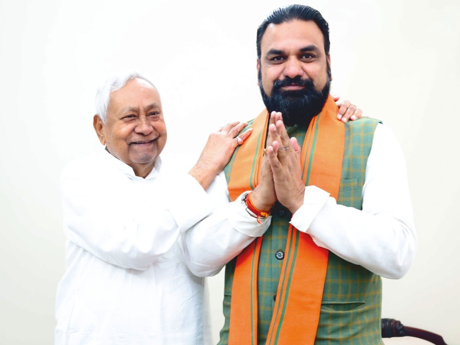 Rajya Sabha MP and Janata Dal (United) Chief Nitish Kumar and Bihar CM Samrat Choudhary (Photo/@NitishKumar)