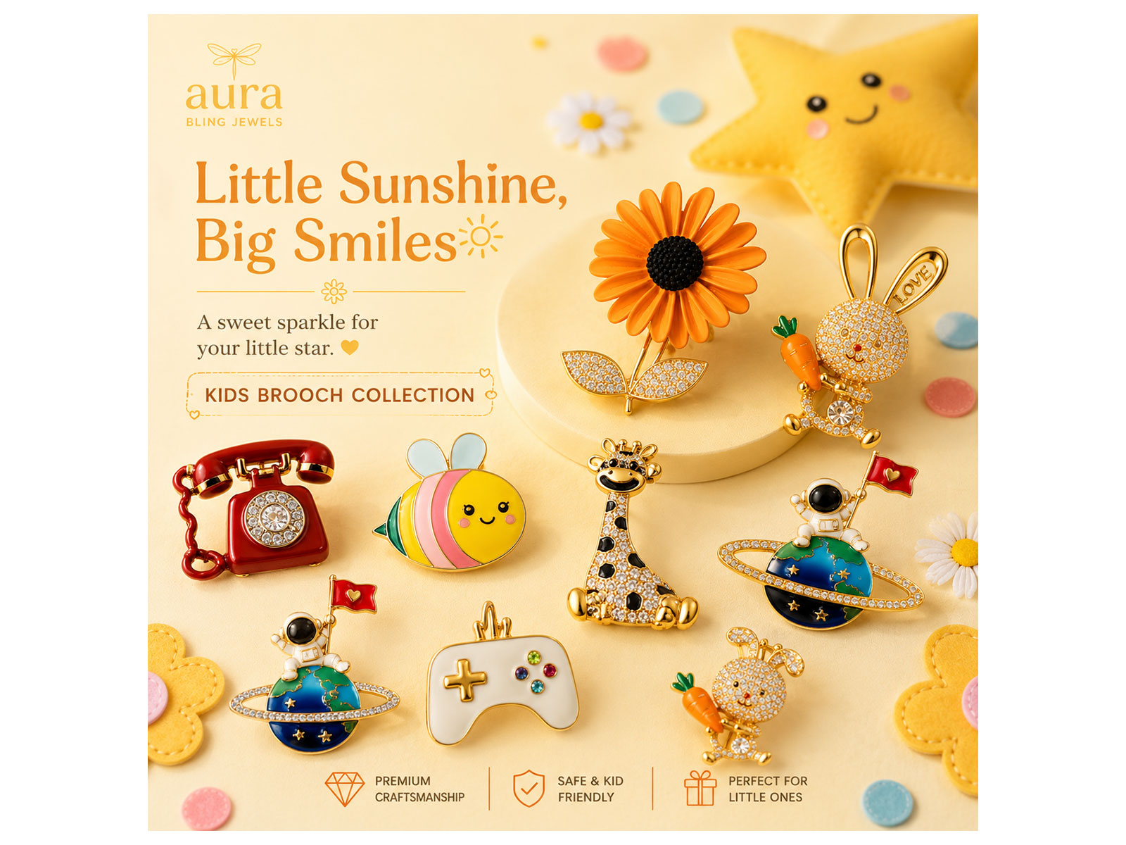 Kids Brooches Are the Next Big Trend in Children’s Fashion: How Aura Bling Jewels Is Leading the Shift