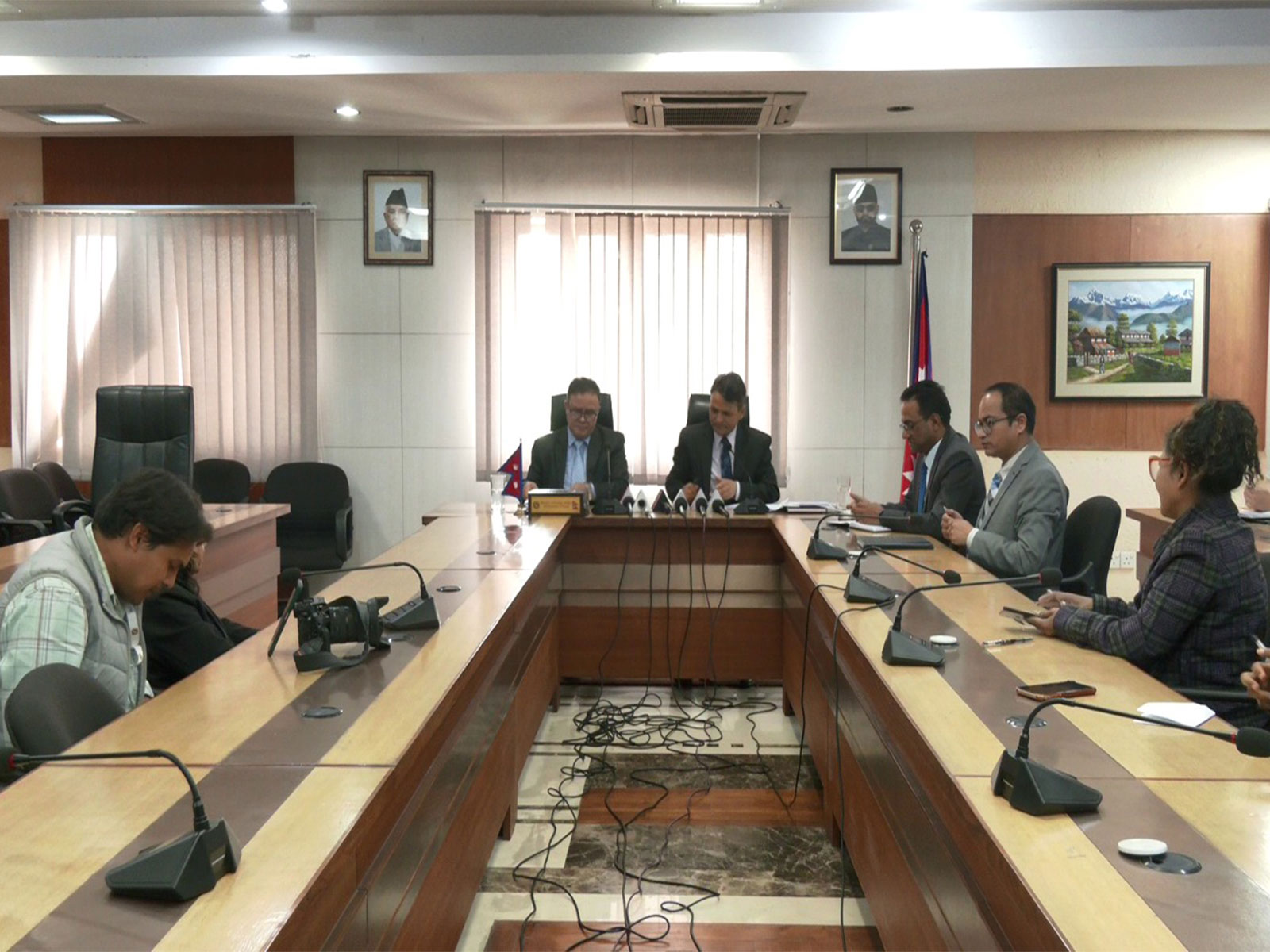 Press conference by Nepal government on Lipulekh issue (Photo/ANI)