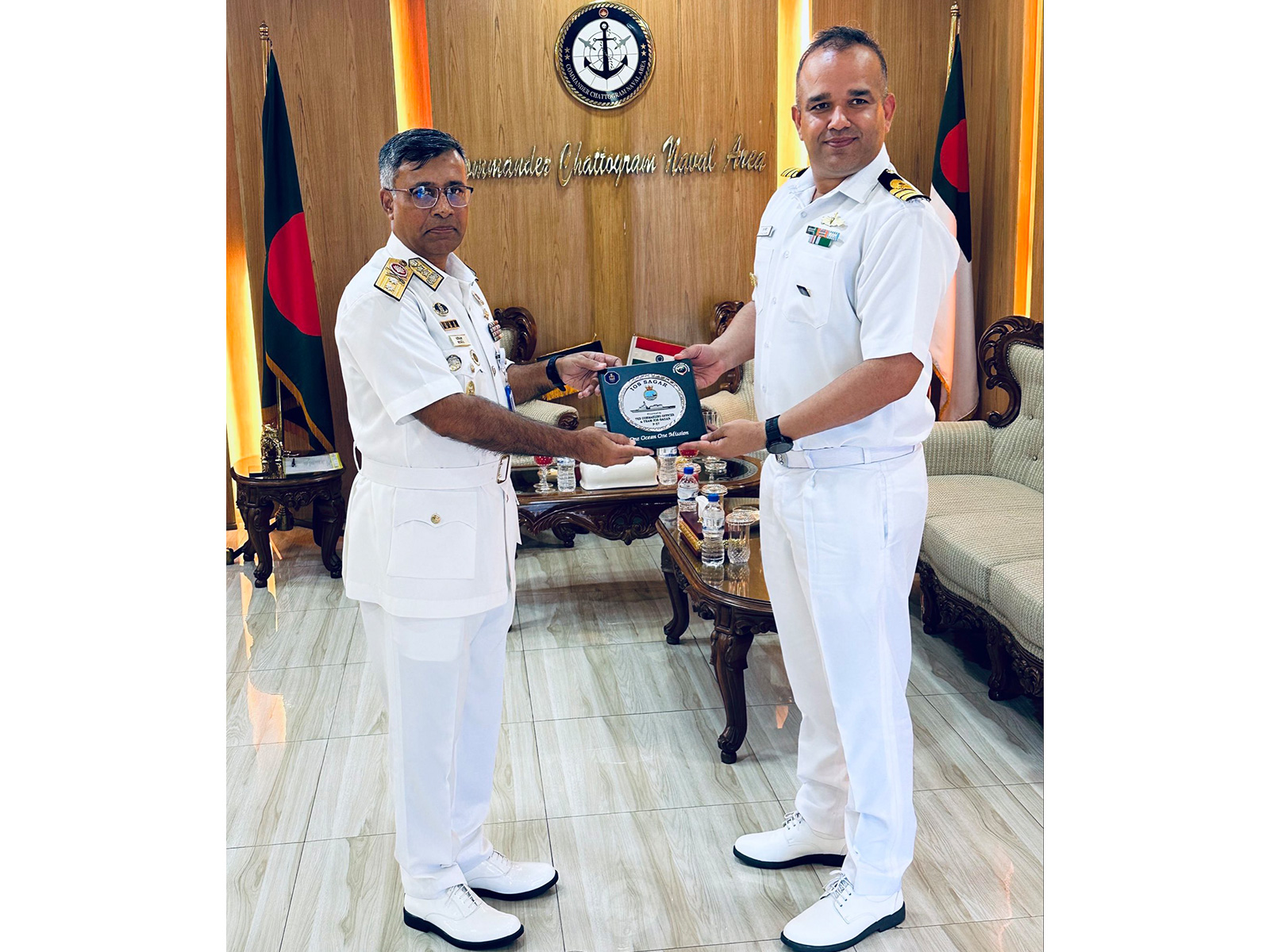 Commanding Officer of INS Sunayana in Chattogram (Photo: X@ihcdhaka)