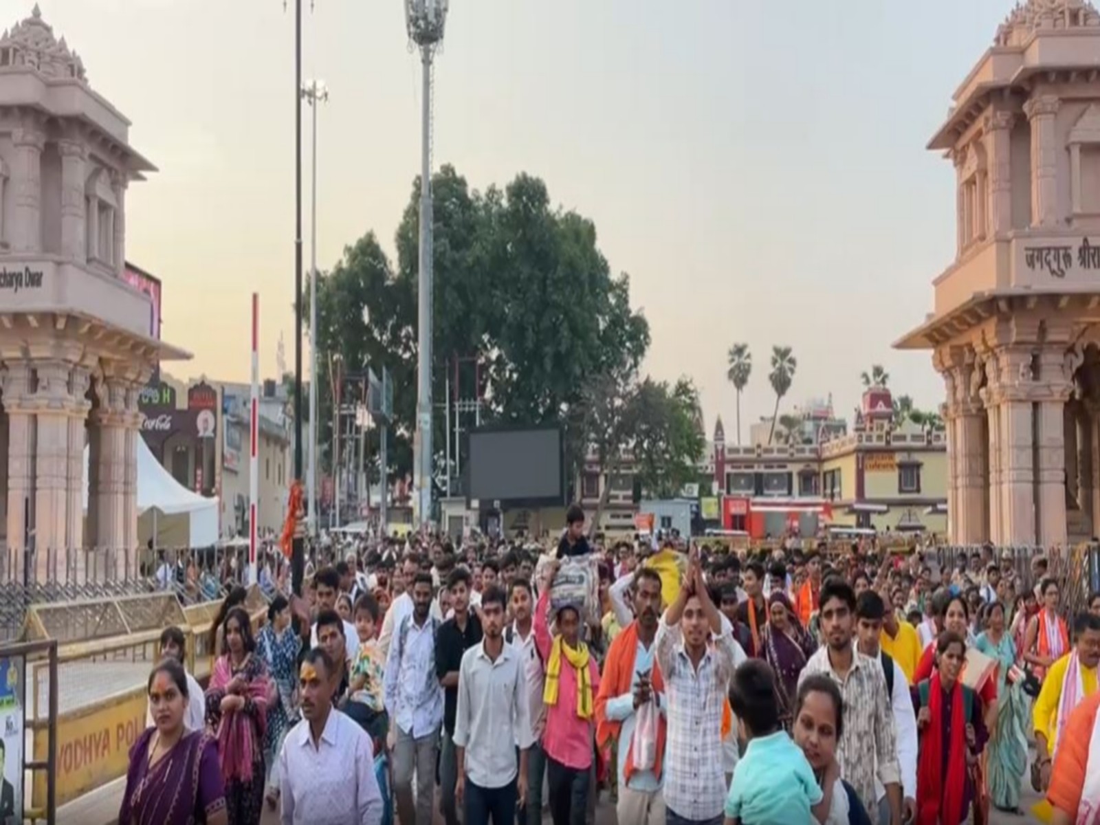 Devotees going to the temple (Photo/ANI)