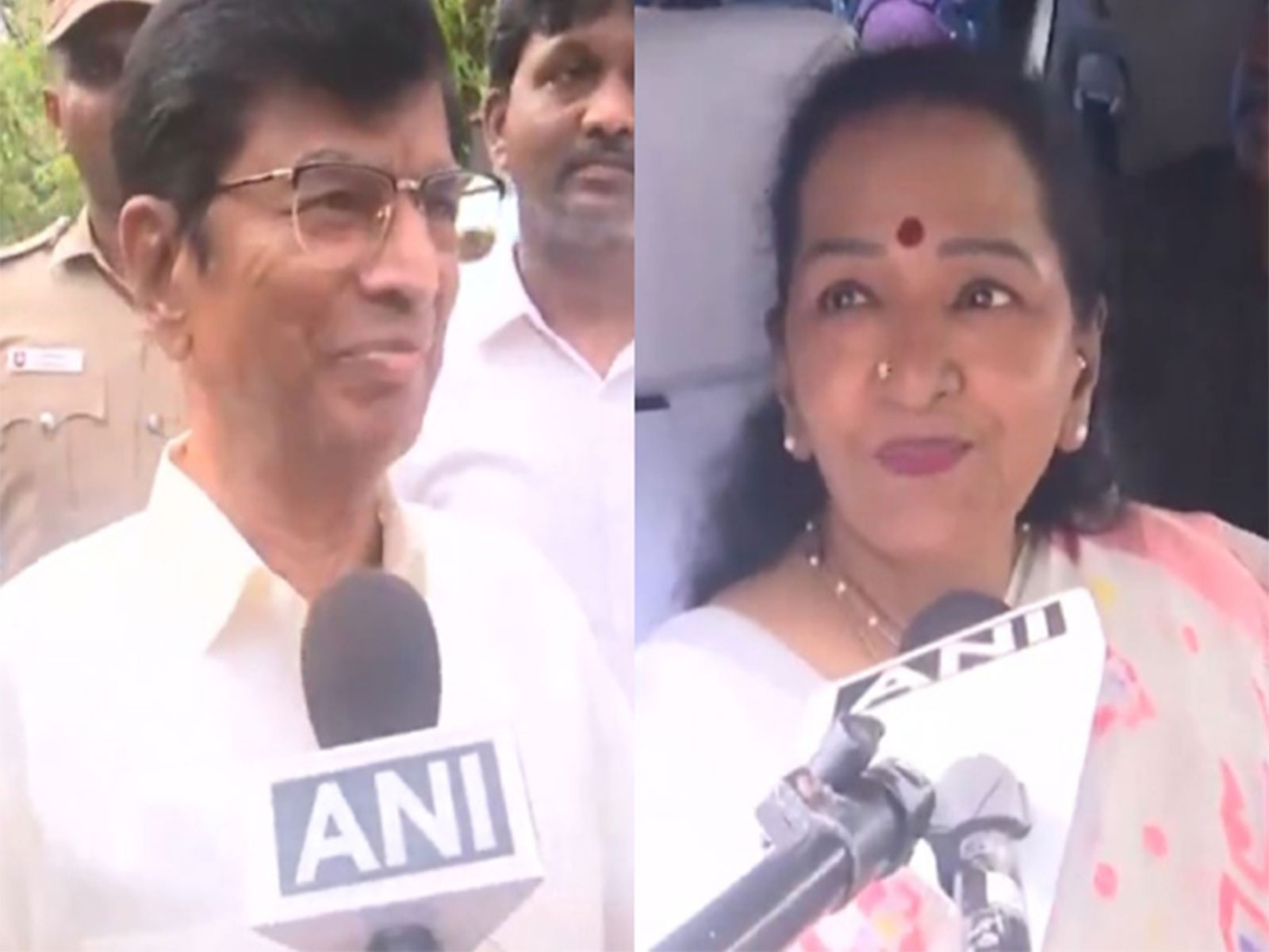 Parents of TVK chief Vijay (Photo/ANI)