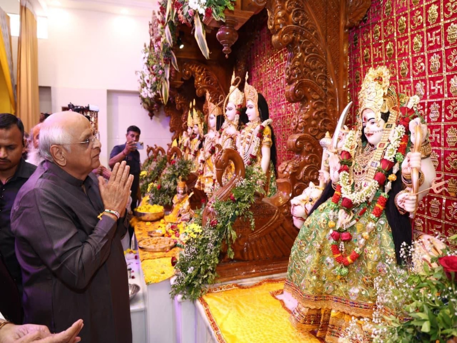 Gujarat CM Bhupendra Patel offers prayers at Shri Ram Darbar (Photo/X@Bhupendrapbjp)