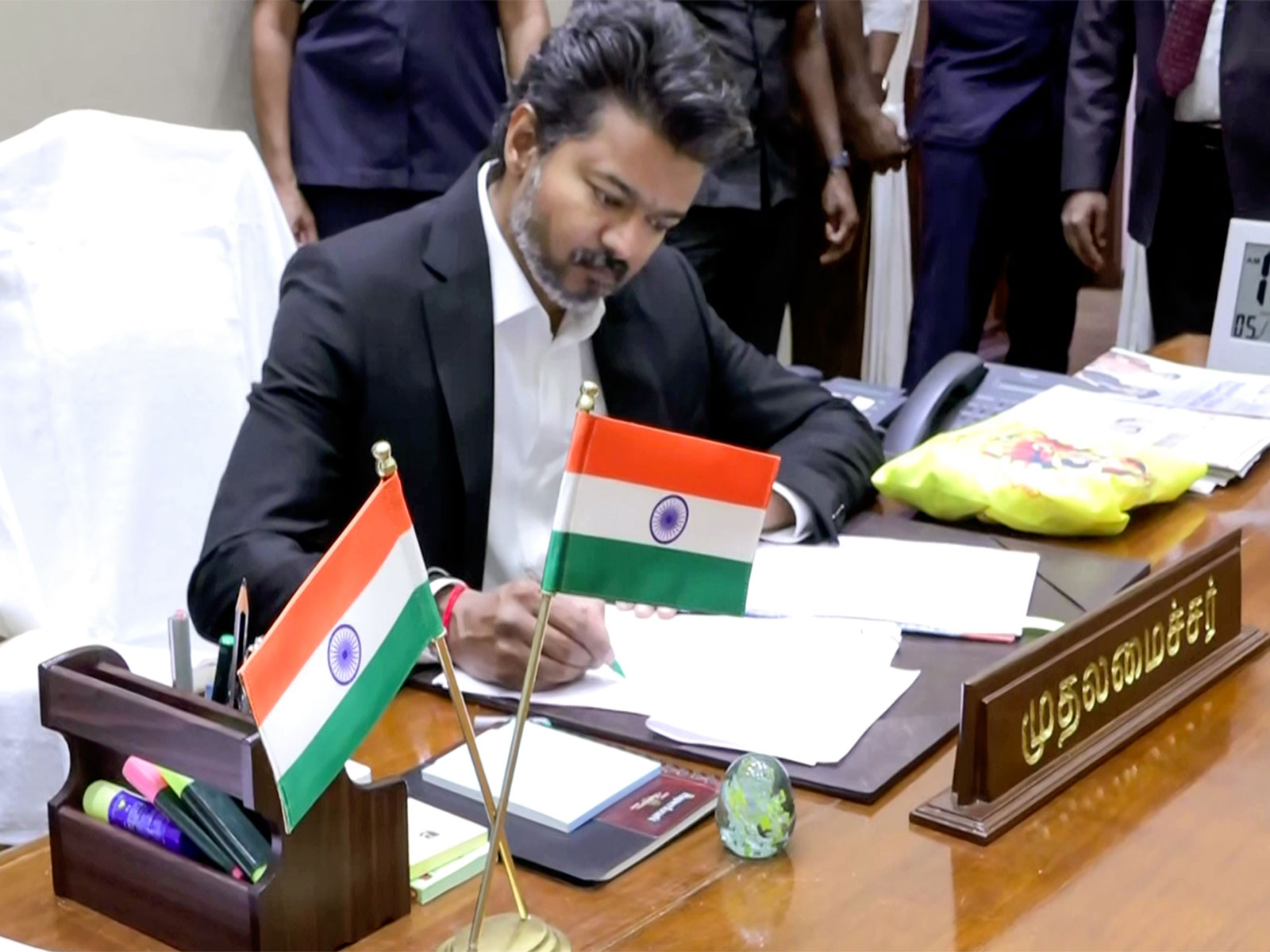 TVK Chief C. Joseph Vijay assumes charge as the new chief minister of Tamil Nadu (Photo/ANI) TVK Chief C. Joseph Vijay assumes charge as the new chief minister of Tamil Nadu (Photo/ANI)
