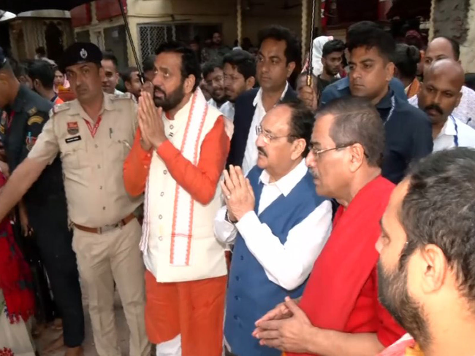 Union Minister JP Nadda and Haryana CM Nayab Singh Saini visit Kamakhya Temple in Guwahati (Photo/ANI) Union Minister JP Nadda and Haryana CM Nayab Singh Saini visit Kamakhya Temple in Guwahati (Photo/ANI)