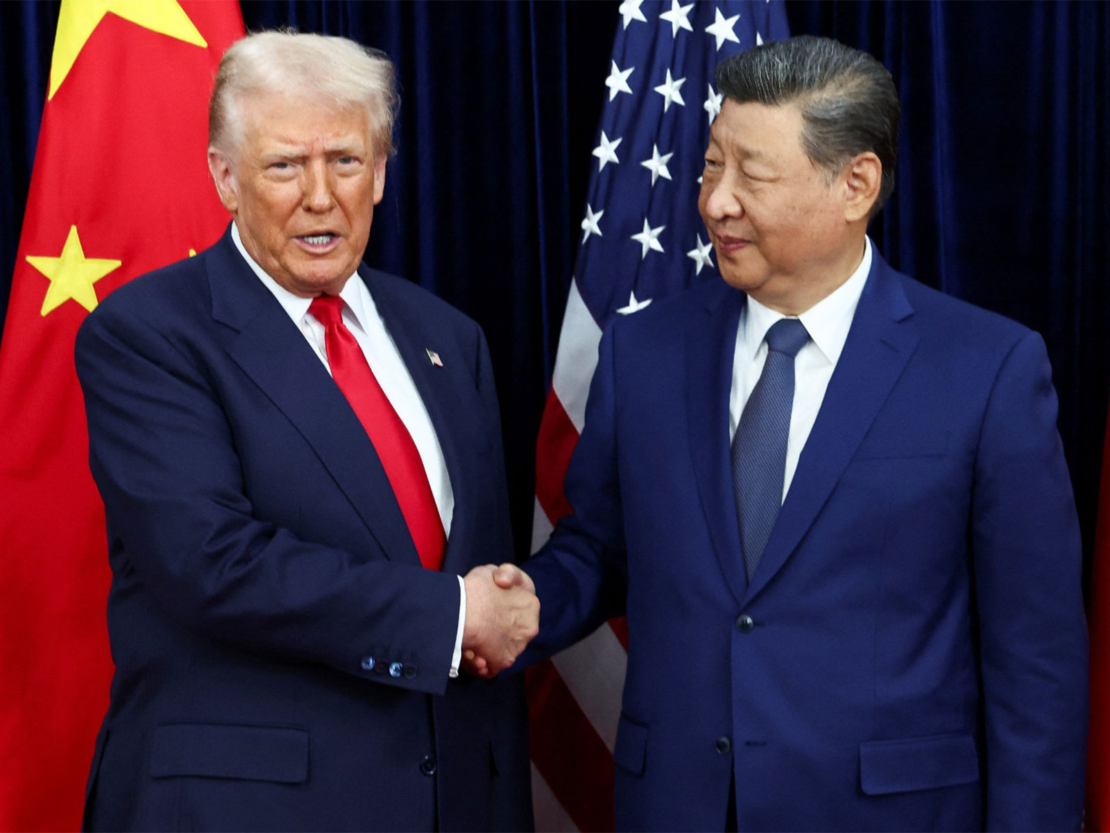 US president Donald Trump with Chinese counterpart Xi Jinping at Busan in South Korea in October 2025 (Photo/Reuters)