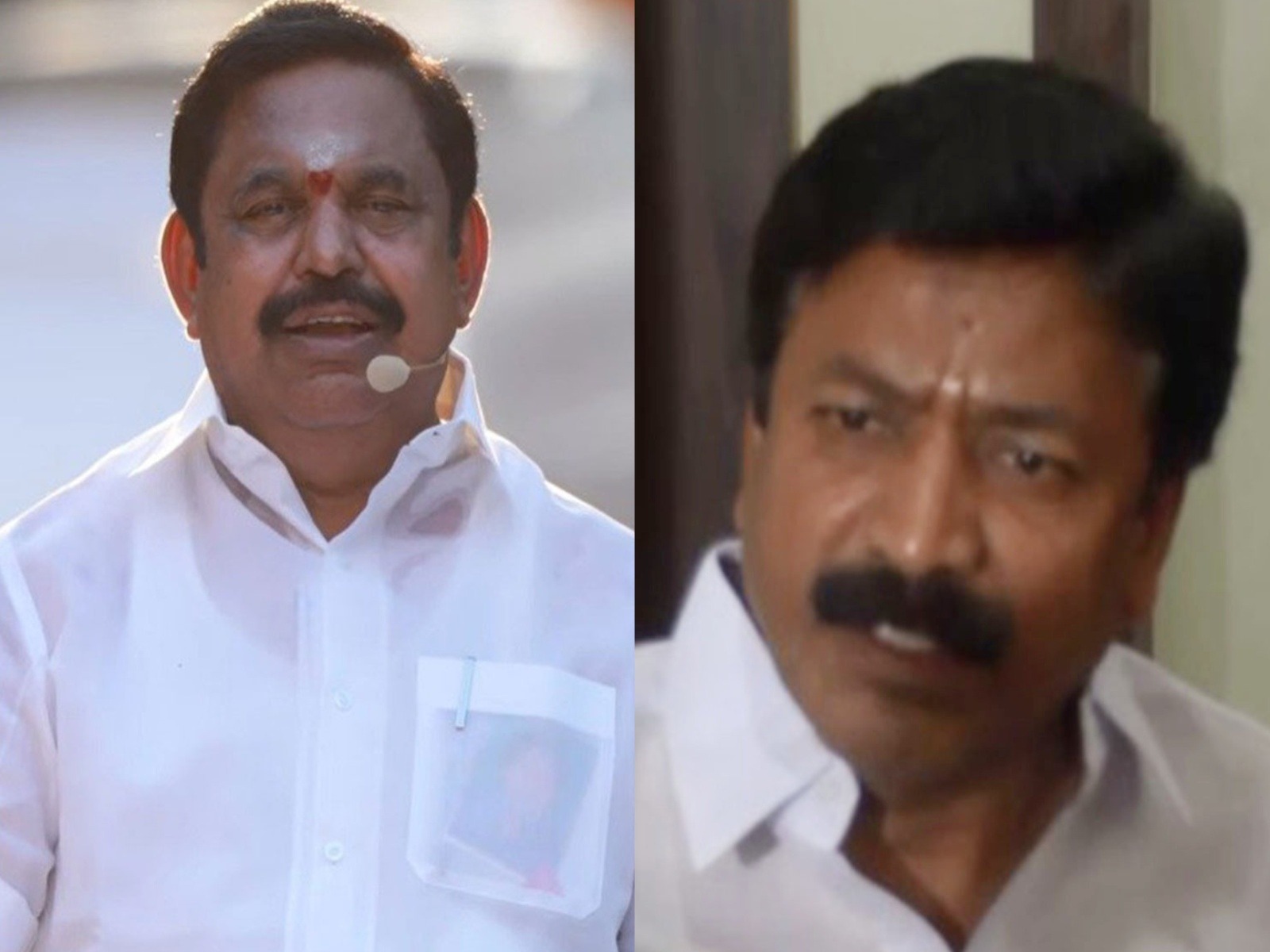 AIADMK General Secretary Edappadi K Palaniswami and party leader CV Shanmugam (Photo/ANI)