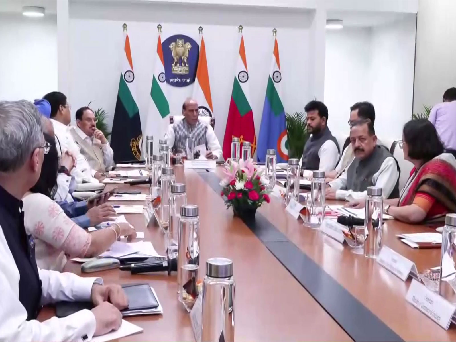Defence Minister Rajnath Singh at IGoM meeting (Photo/ANI)
