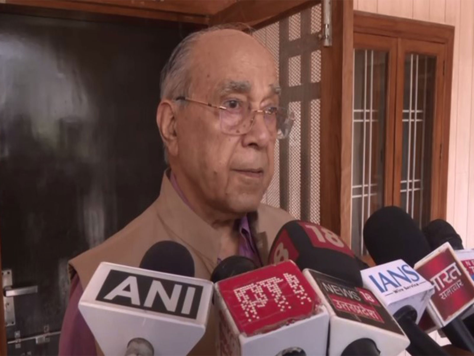 Chairman of Ram Mandir temple construction committee Nripendra Mishra (Photo/ANI)