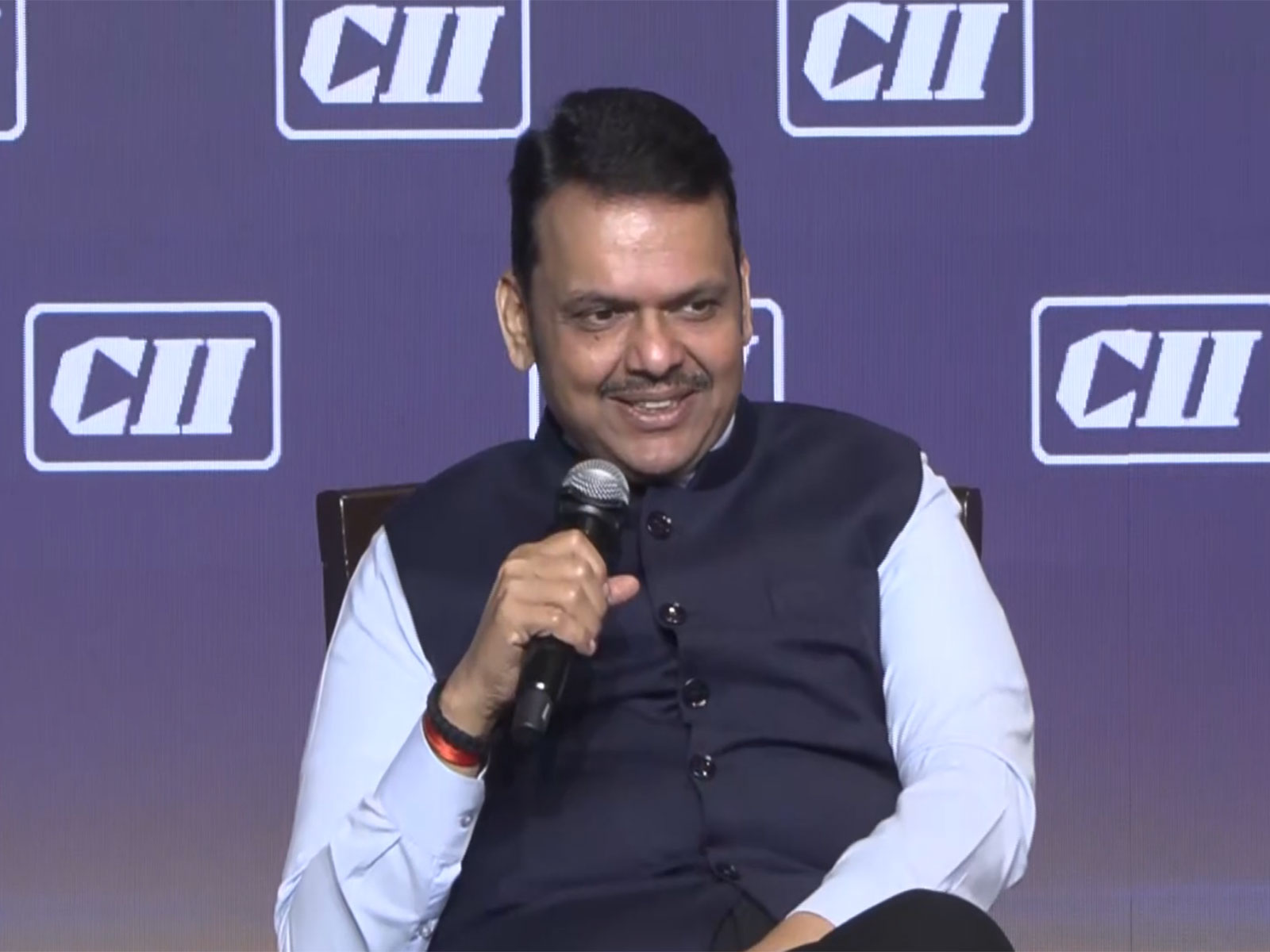 Devendra Fadnavis at CII Annual Business Summit (Photo/ANI)