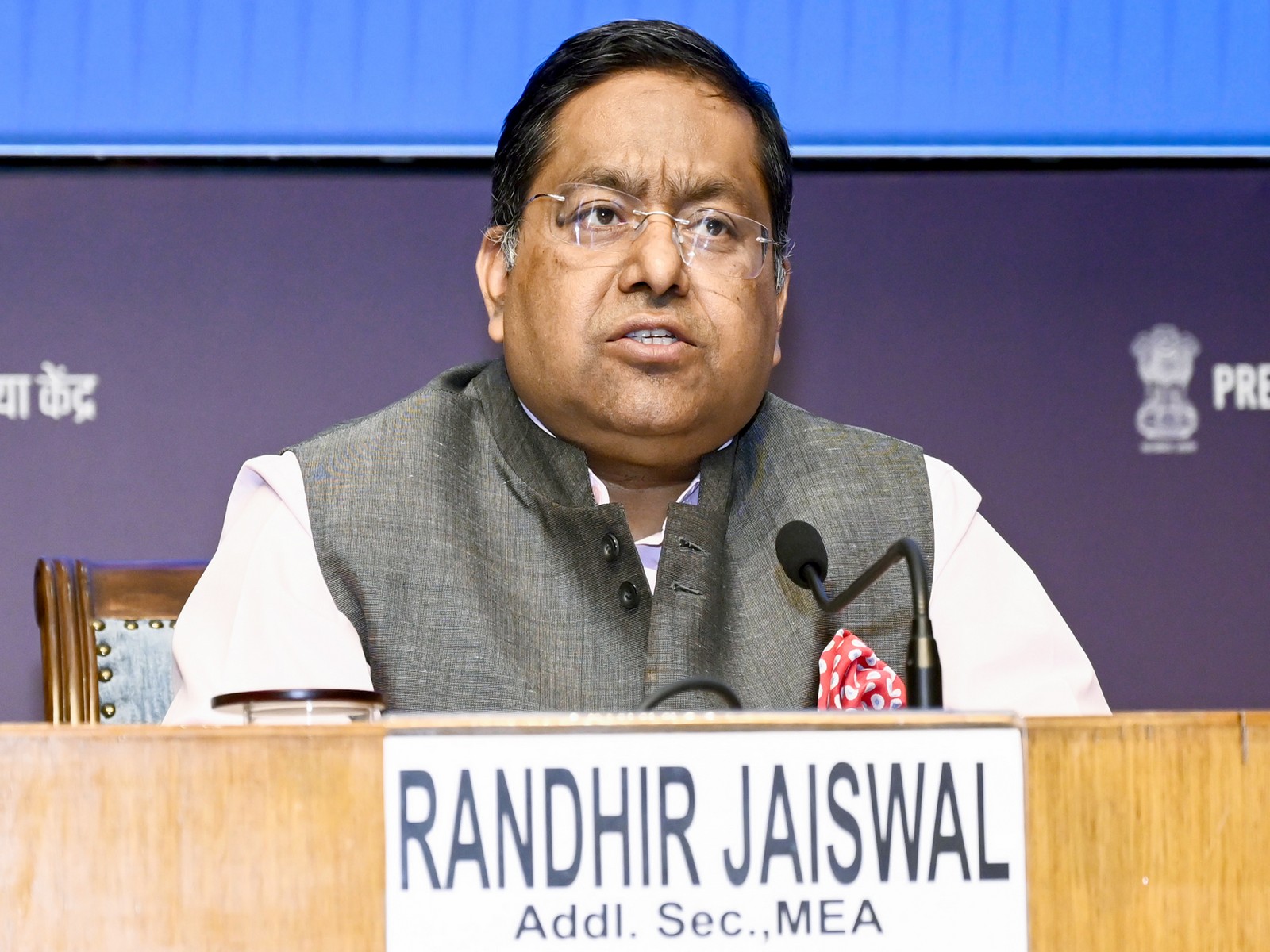 MEA Spokesperson Randhir Jaiswal (Photo/ANI)