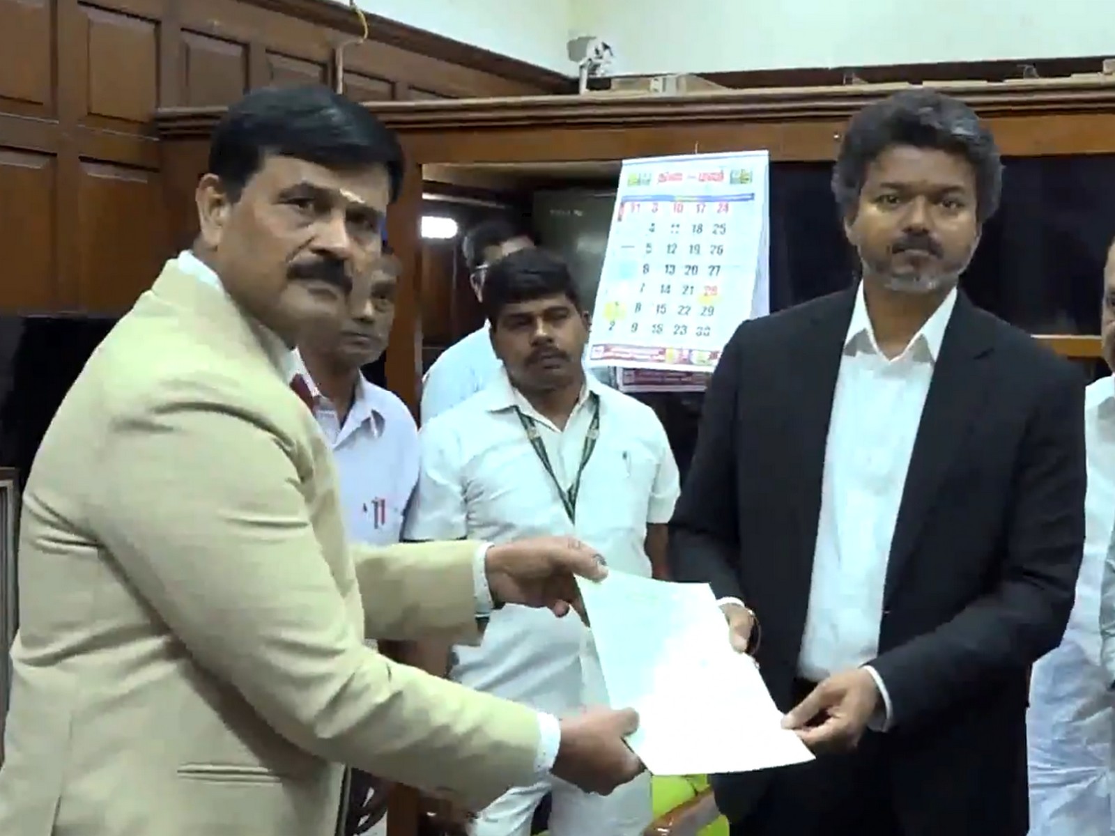 TVK MLA Prabhakar files nomination for Speaker of State Legislative Assembly (Photo/ANI)