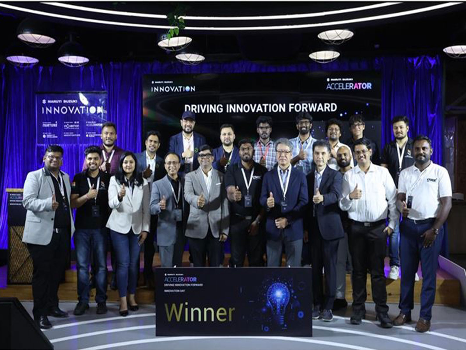 Winners of startup acceleration program (Photo/Maruti))