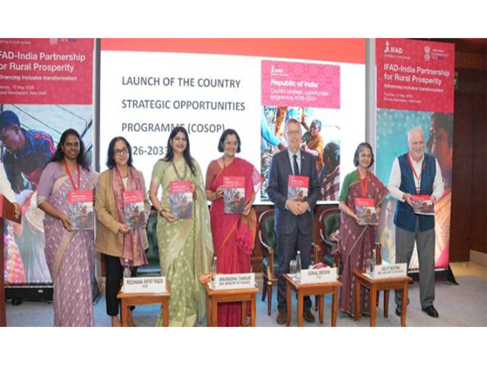 Officials launching eight year COSOP  (Photo/PIB)