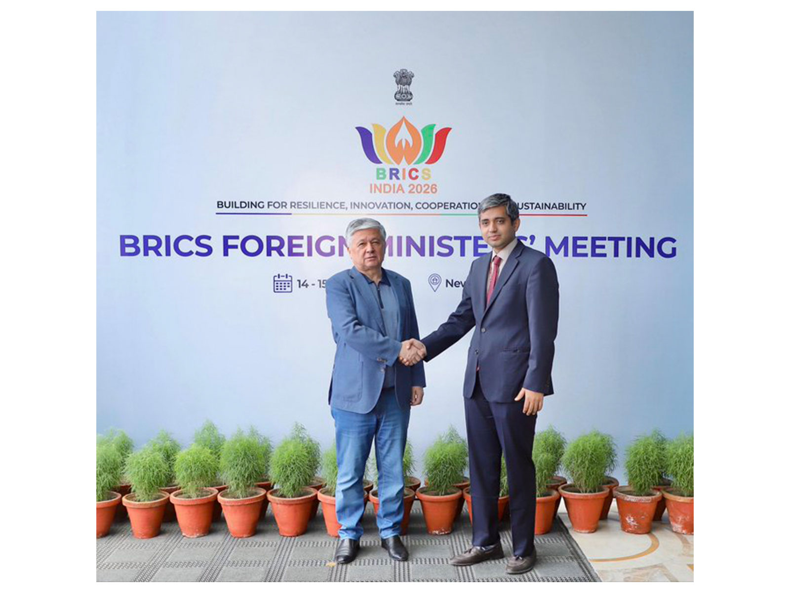 Uzbekistan Deputy Foreign Minister Aloyev Bakhromjon Joraboevich arrives in New Delhi ahead of the BRICS Foreign Ministers’ Meeting. (Photo: X/@MEAIndia)